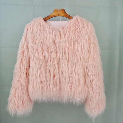 Veste d’Hiver en Fausse Fourrure pour Femme