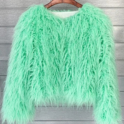 Veste d’Hiver en Fausse Fourrure pour Femme