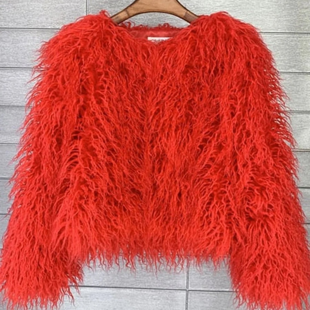 Veste d’Hiver en Fausse Fourrure pour Femme