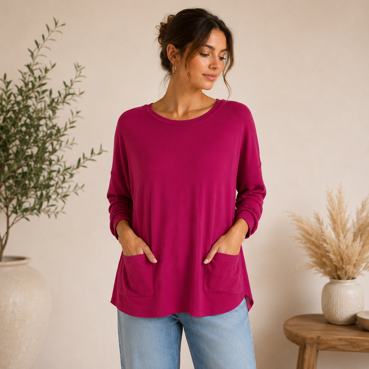 Pull en Maille Coupe Oversize Tunique pour Femme