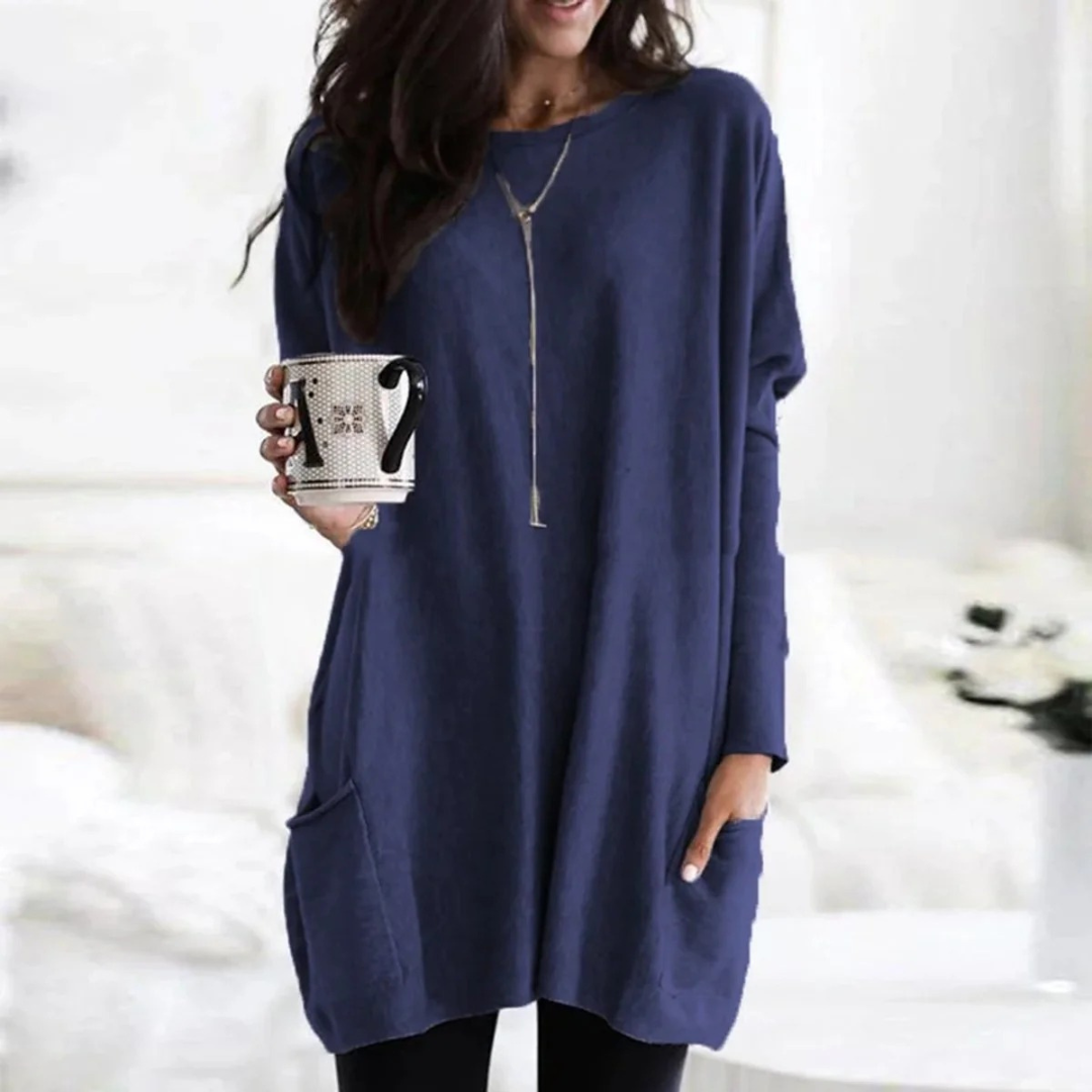 Pull en Maille Coupe Oversize Tunique pour Femme