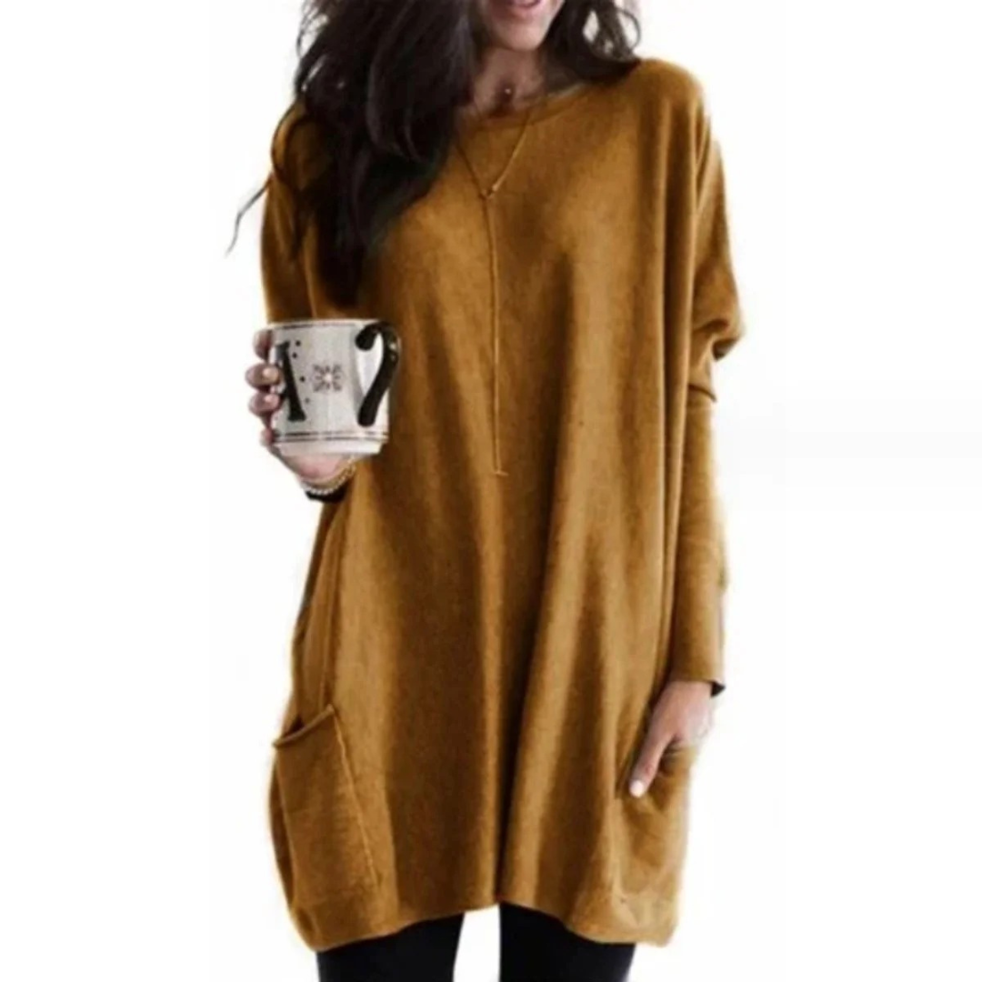 Pull en Maille Coupe Oversize Tunique pour Femme