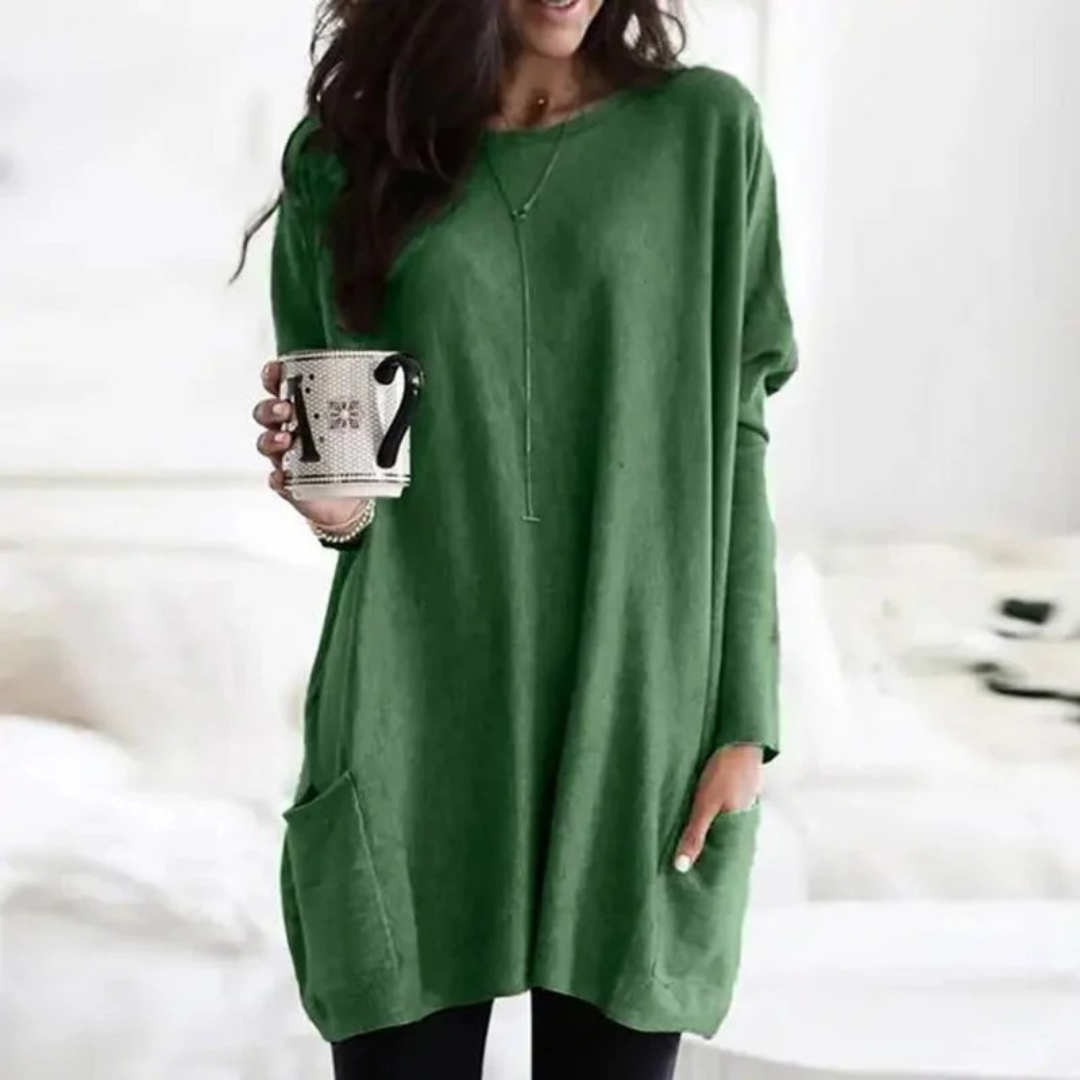 Pull en Maille Coupe Oversize Tunique pour Femme