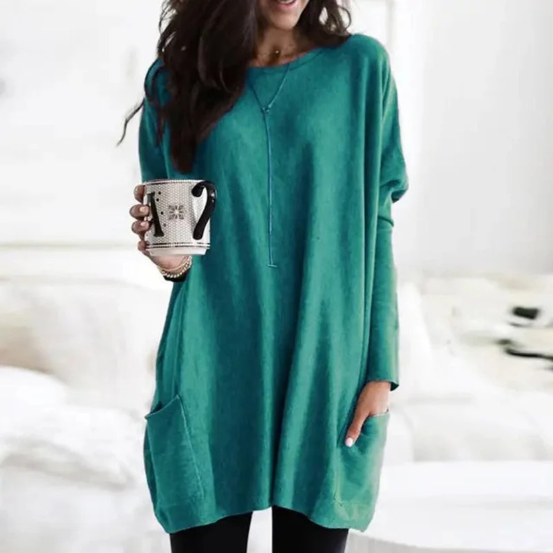 Pull en Maille Coupe Oversize Tunique pour Femme