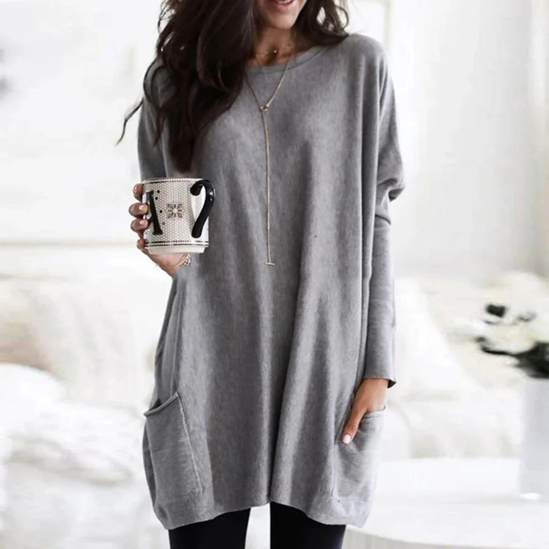 Pull en Maille Coupe Oversize Tunique pour Femme