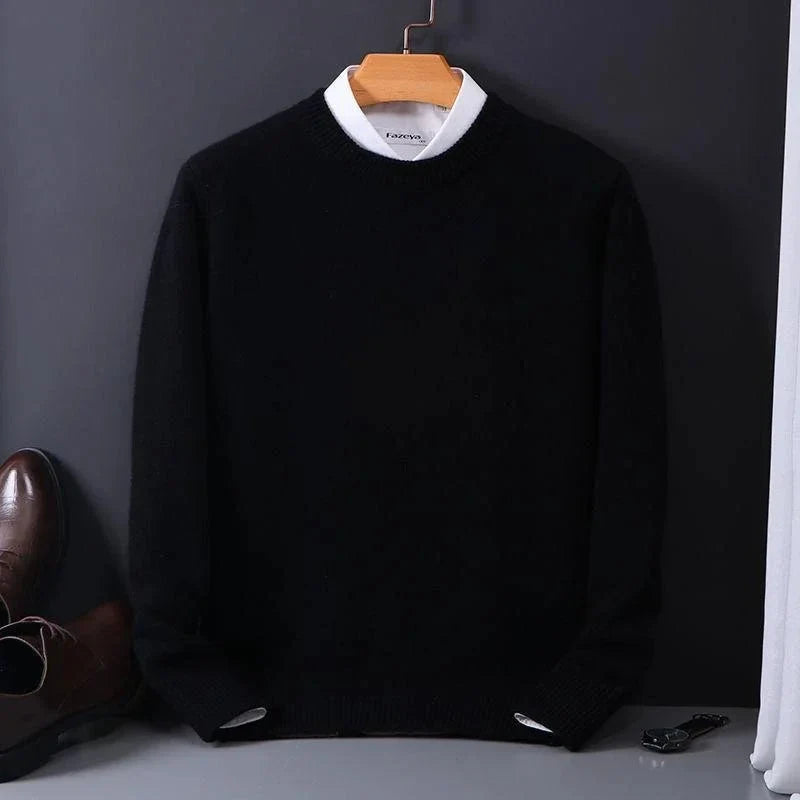 Pull à Col Rond en Maille Dense pour Homme
