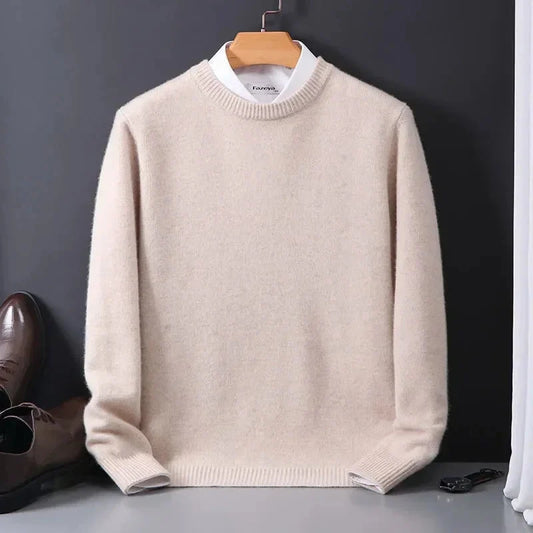 Pull à Col Rond en Maille Dense pour Homme
