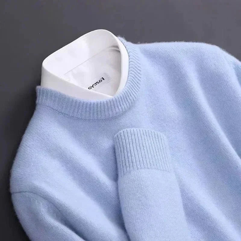 Pull à Col Rond en Maille Dense pour Homme