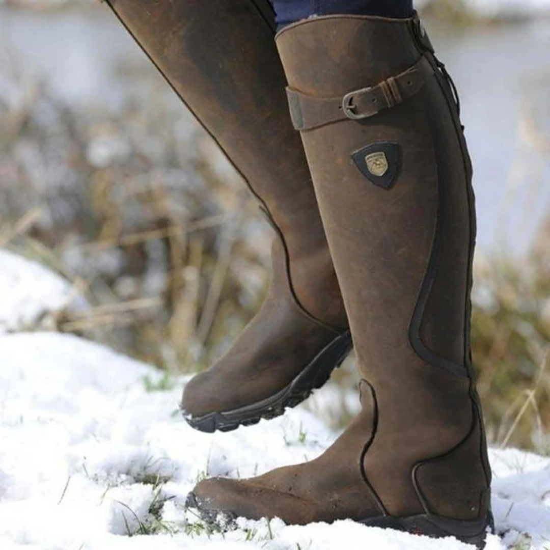 Bottes d’Hiver en Synthétique Effet Cuir pour Femme
