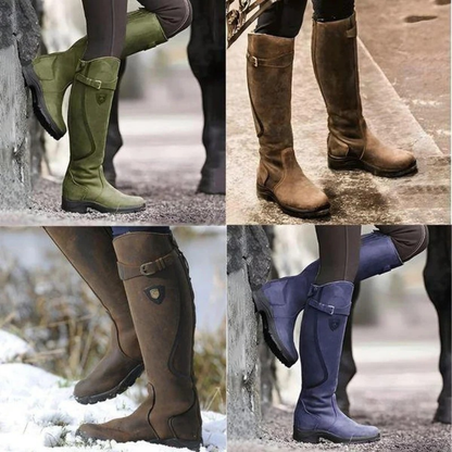 Bottes d’Hiver en Synthétique Effet Cuir pour Femme