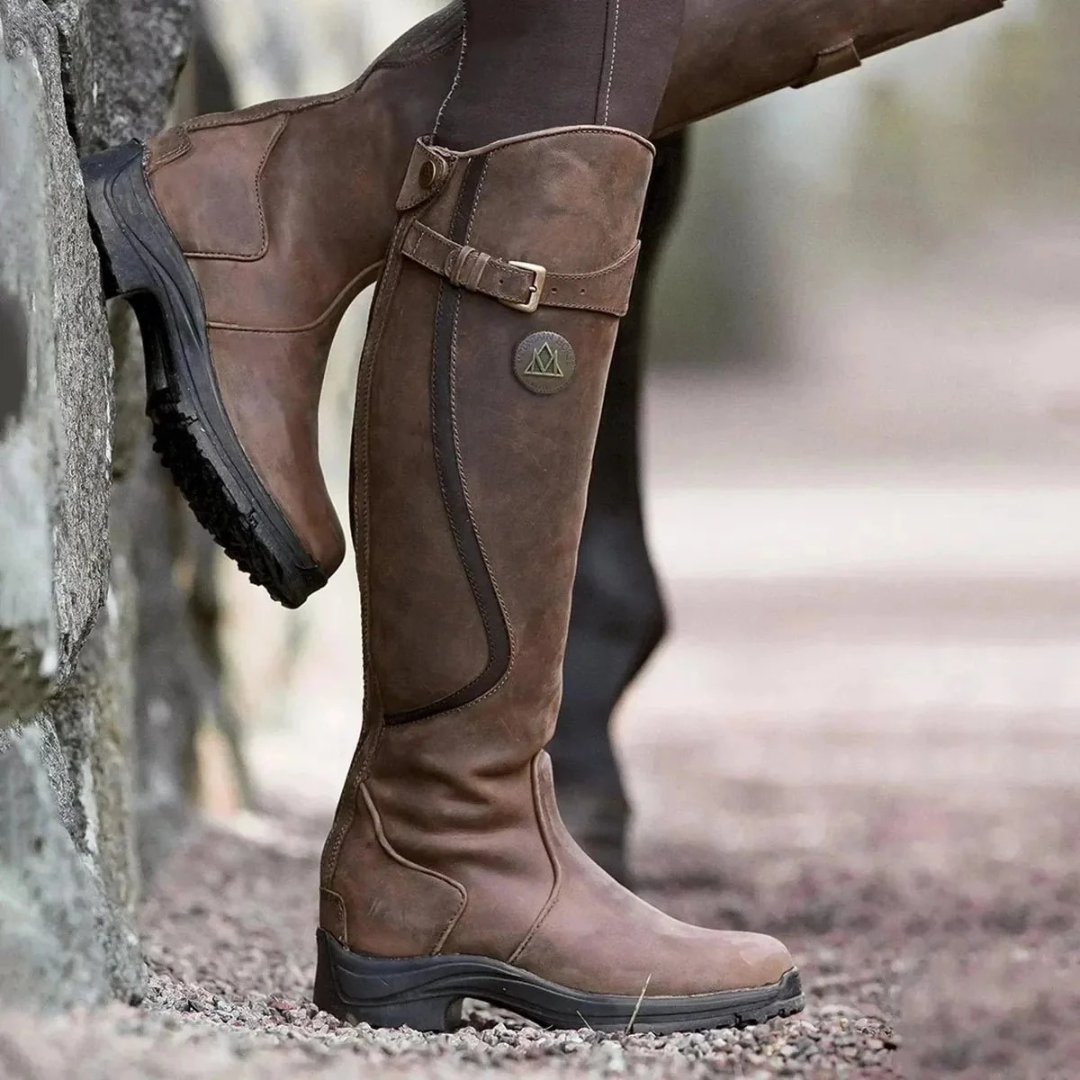 Bottes d’Hiver en Synthétique Effet Cuir pour Femme