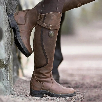 Bottes d’Hiver en Synthétique Effet Cuir pour Femme