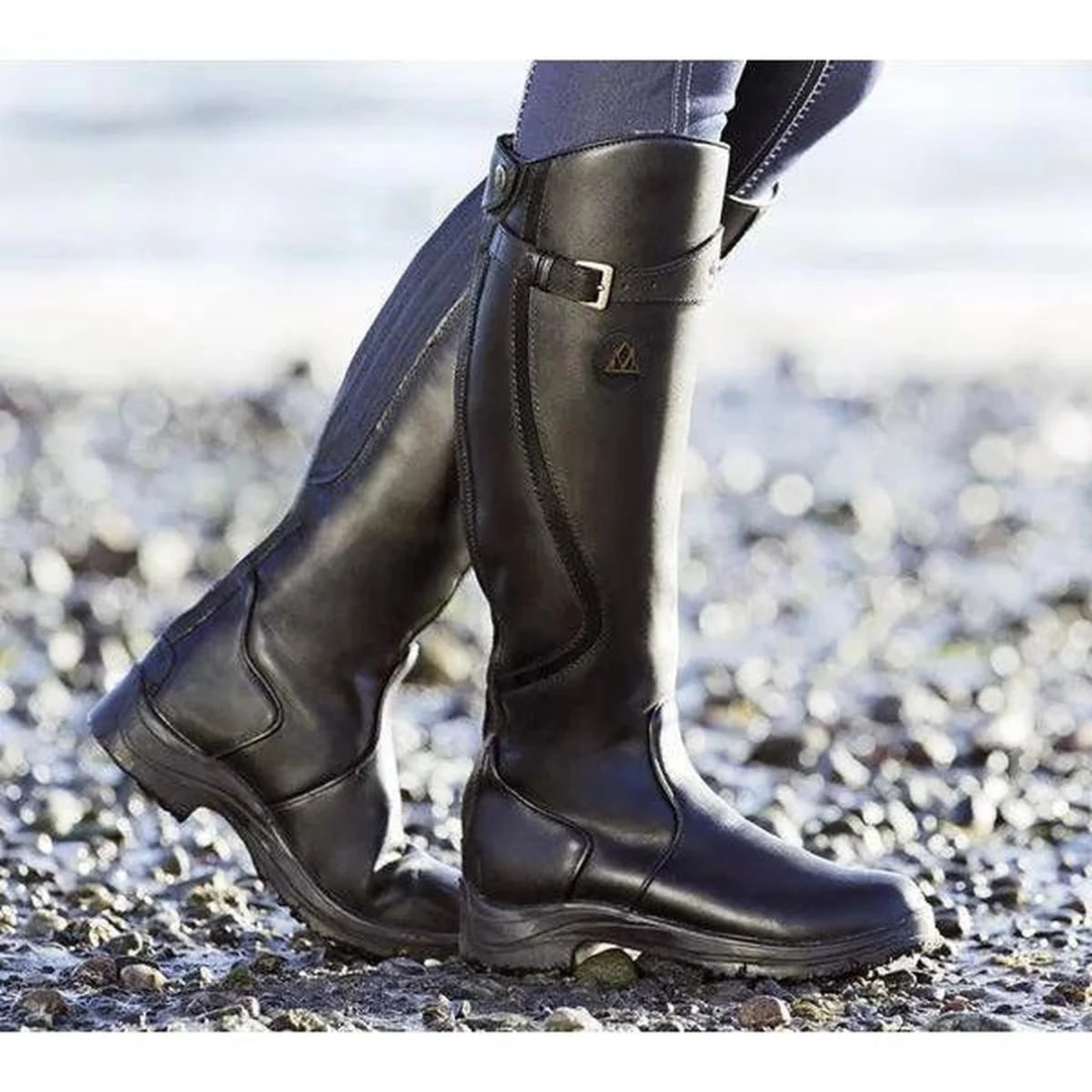 Bottes d’Hiver en Synthétique Effet Cuir pour Femme
