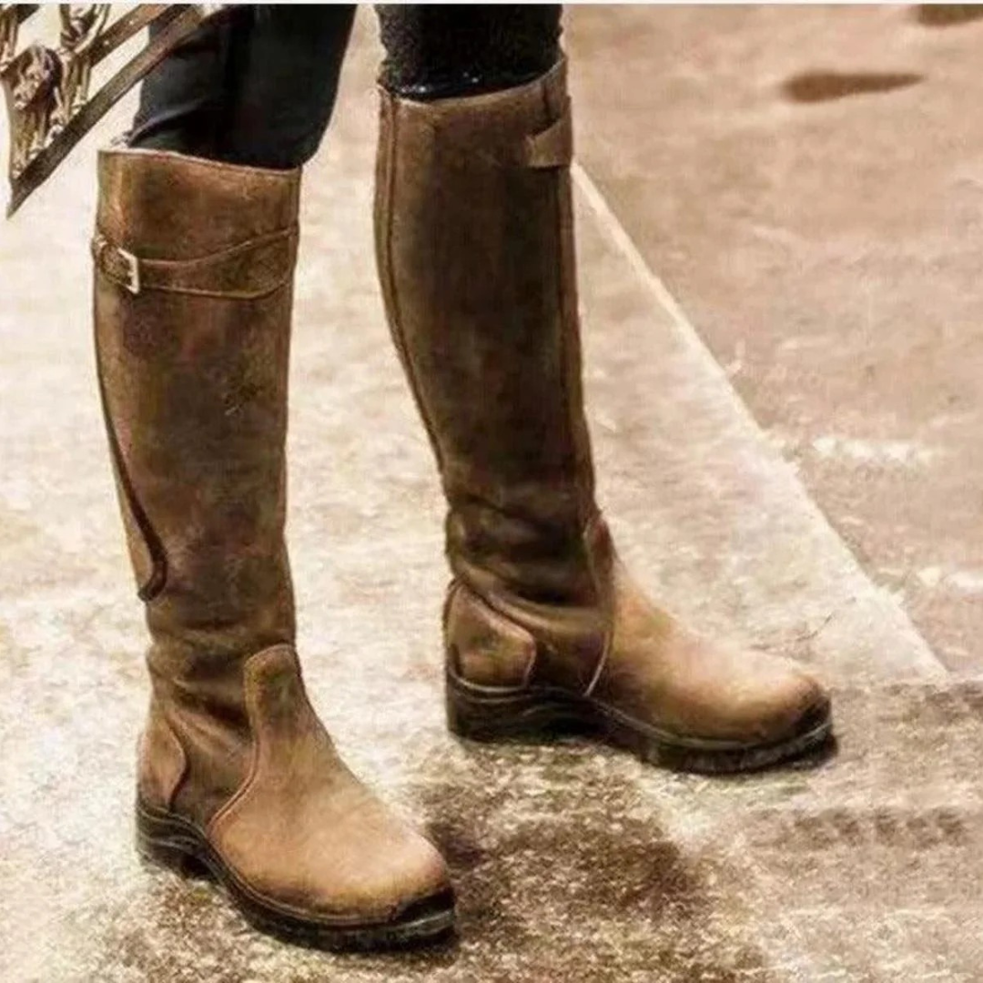 Bottes d’Hiver en Synthétique Effet Cuir pour Femme