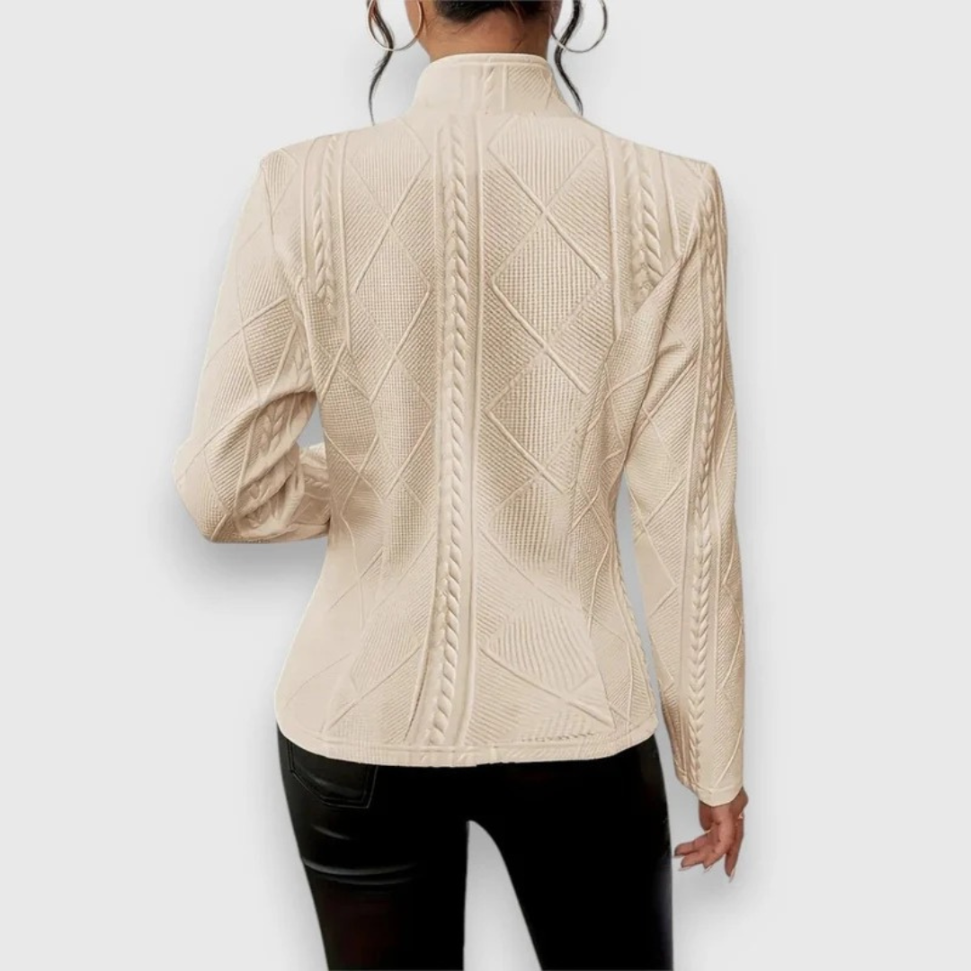 Cardigan à Col Montant pour Femme