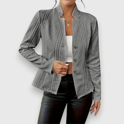 Cardigan à Col Montant pour Femme
