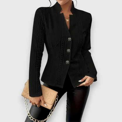 Cardigan à Col Montant pour Femme