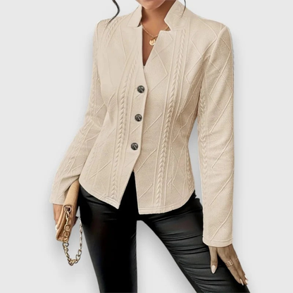 Cardigan à Col Montant pour Femme
