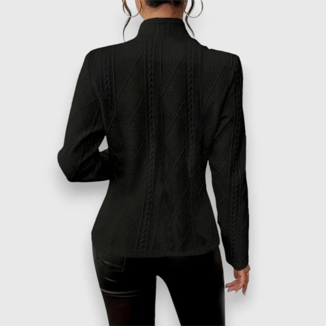 Cardigan à Col Montant pour Femme
