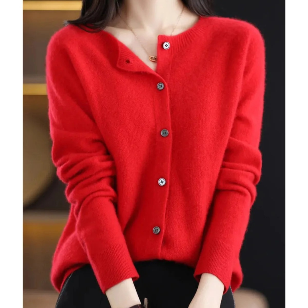 Cardigan Boutonné en Maille Douce pour Femme