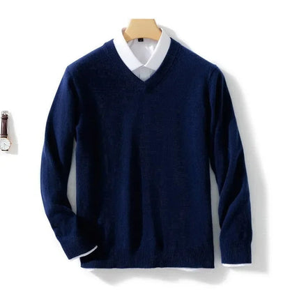 Pull à Col V en Maille Fine pour Homme