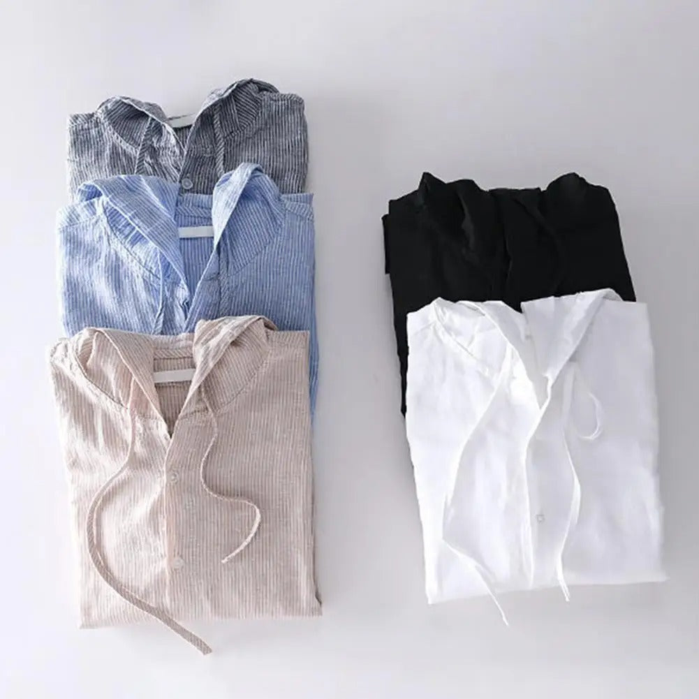 Sweat à Capuche Rayé et Boutonné pour Femme