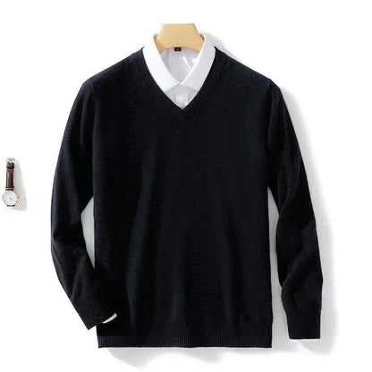 Pull à Col V en Maille Fine pour Homme