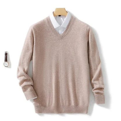 Pull à Col V en Maille Fine pour Homme