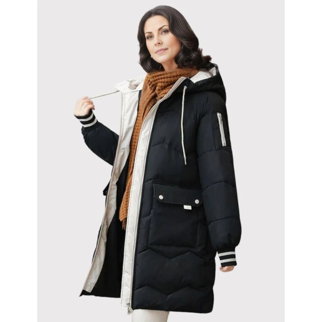 Veste d’Hiver à Capuche Matelassé pour Femme