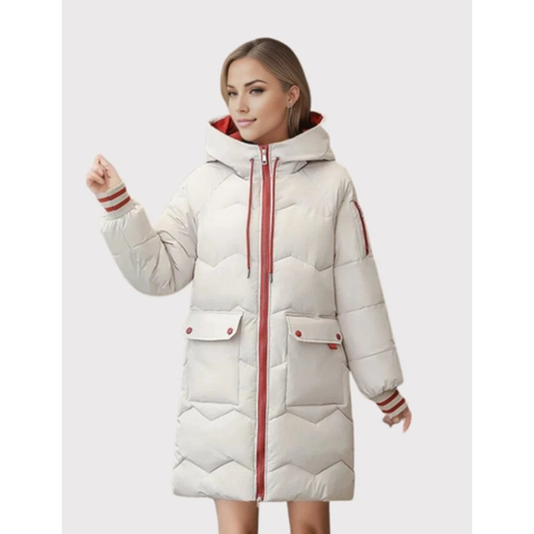 Veste d’Hiver à Capuche Matelassé pour Femme