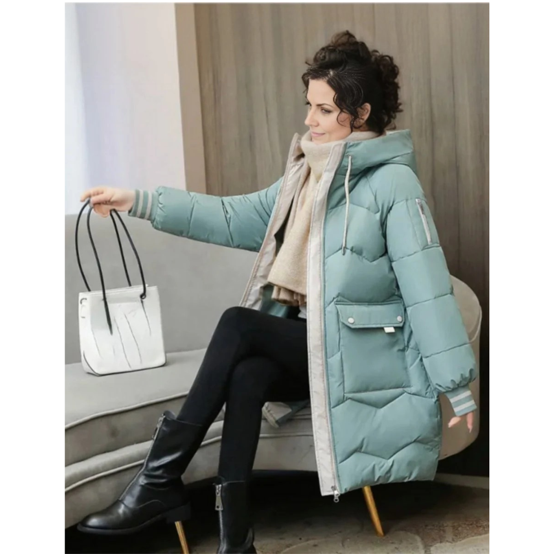 Veste d’Hiver à Capuche Matelassé pour Femme