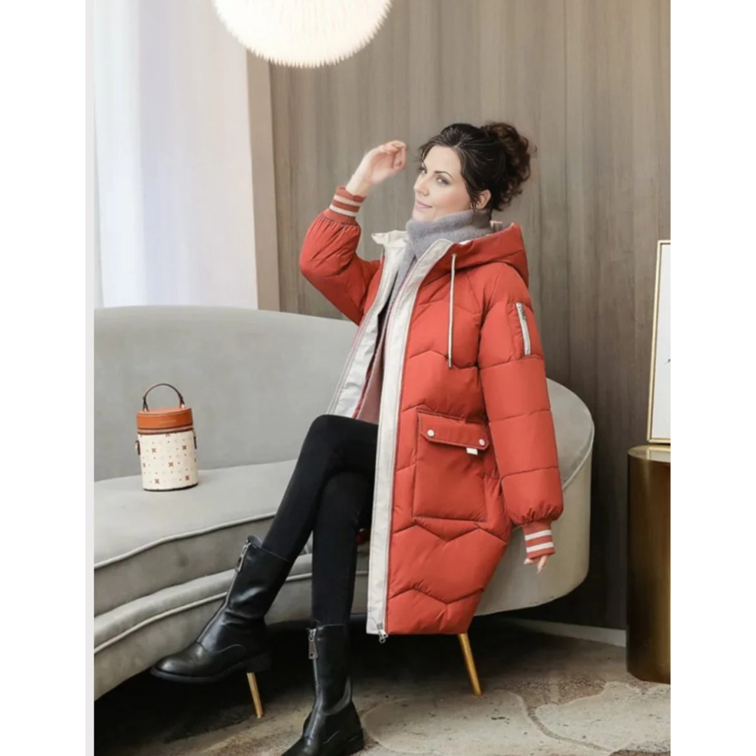 Veste d’Hiver à Capuche Matelassé pour Femme