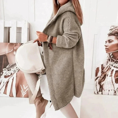 Cardigan à Capuche Boutonné pour Femme