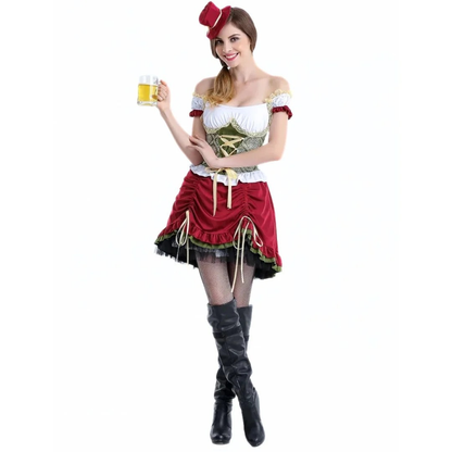 Dirndl en Rouge pour Femme