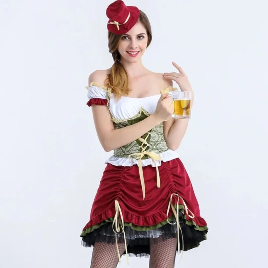 Dirndl en Rouge pour Femme