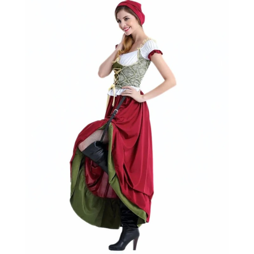 Dirndl en Rouge pour Femme