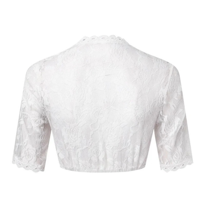 Blouse de Dirndl — Finitions côtelées aux bords pour Femme