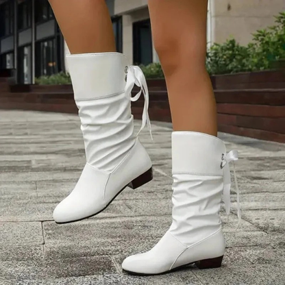 Bottines à Talon à Nœud pour Femme