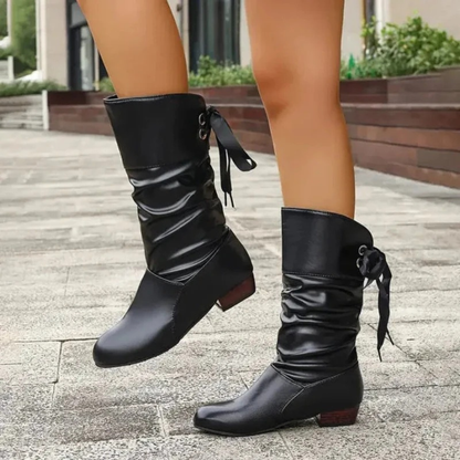 Bottines à Talon à Nœud pour Femme