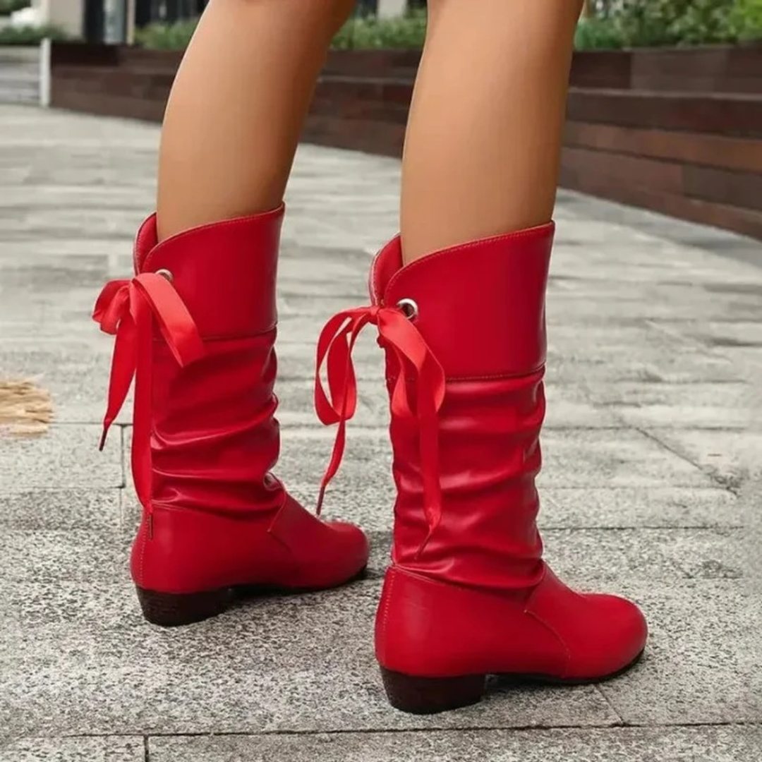 Bottines à Talon à Nœud pour Femme