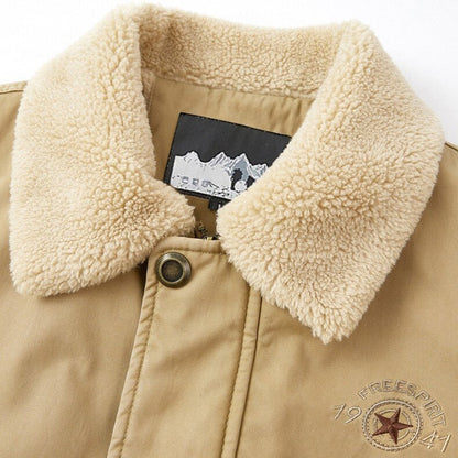 Blouson Aviateur à Col Bordé de Fausse Fourrure pour Homme