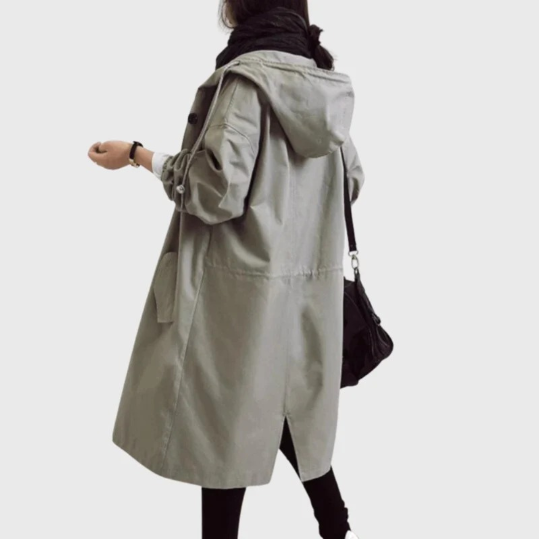 Trench-Coat à Capuche pour Femme