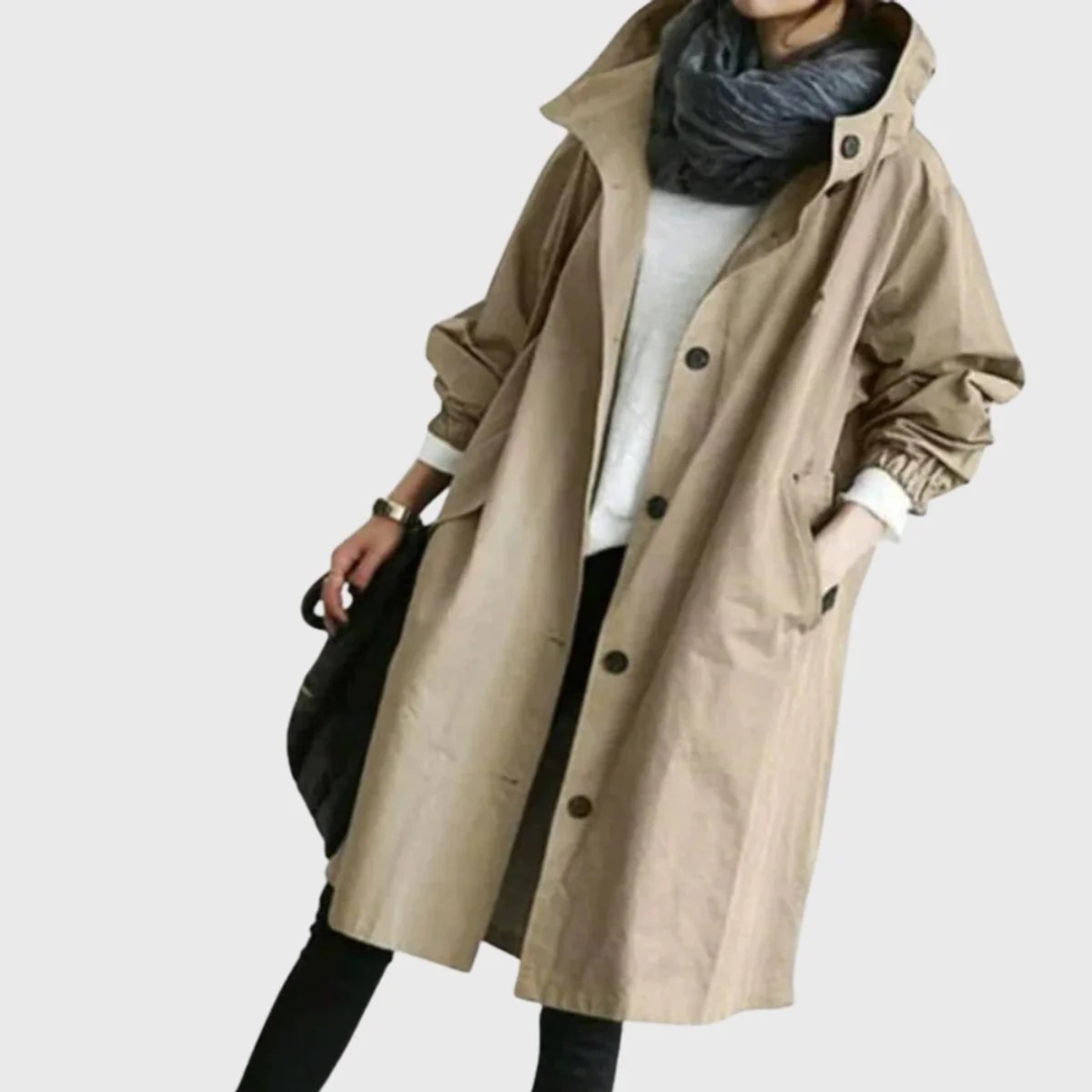 Trench-Coat à Capuche pour Femme