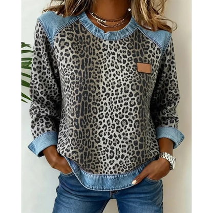 Pull en Maille à Imprimé Léopard pour Femme