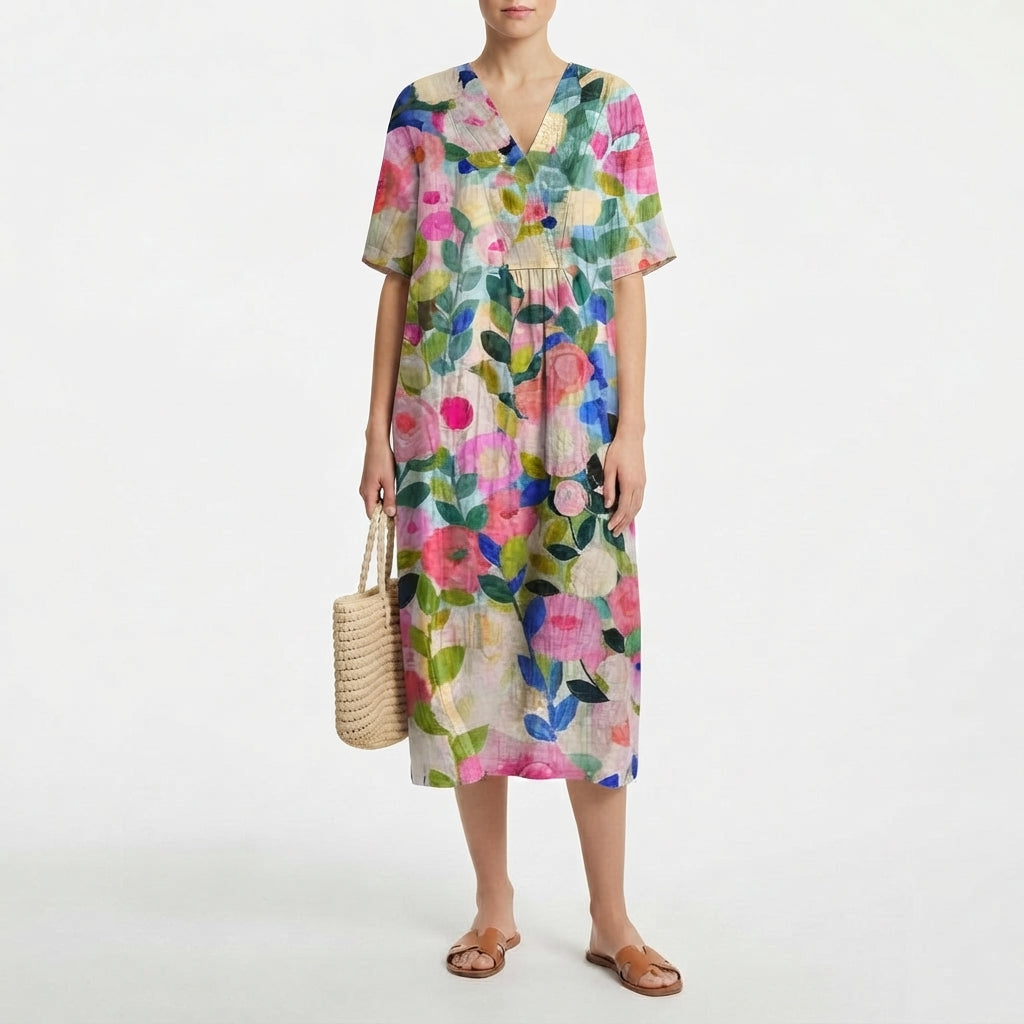 Robe d'Été Florale et Flatteuse pour Femme