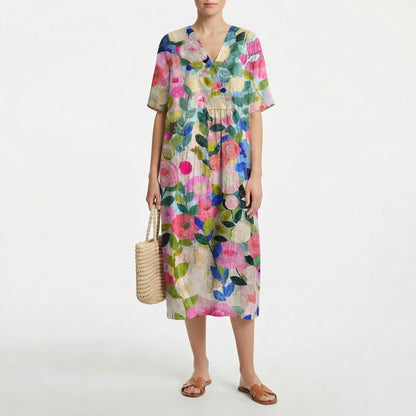 Robe d'Été Florale et Flatteuse pour Femme