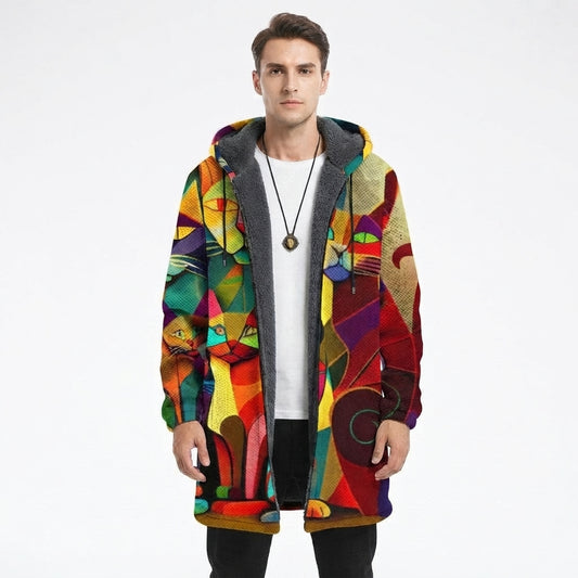 Veste en Tricot à Imprimé Artistique pour Homme