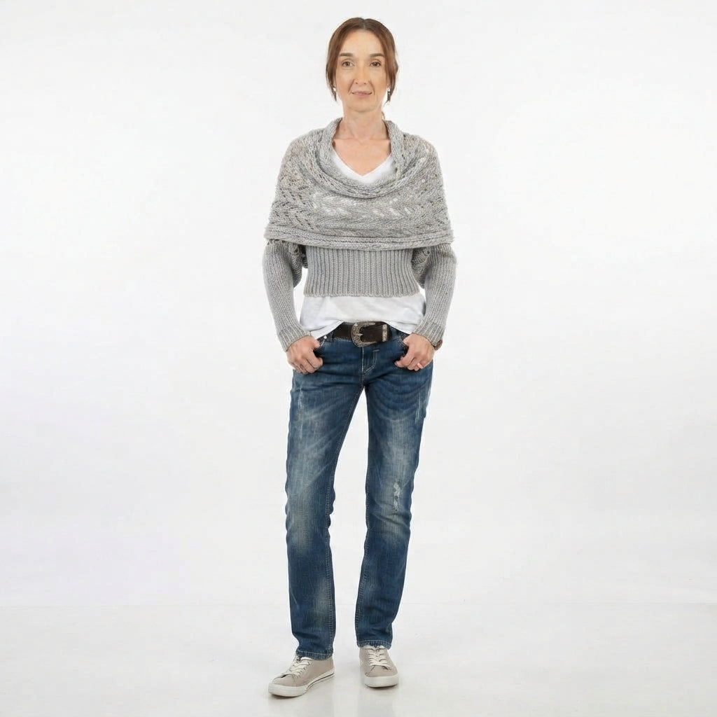 Boléro en Tricot Ajouré à Superposer pour Femme