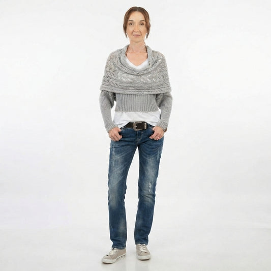 Boléro en Tricot Ajouré à Superposer pour Femme