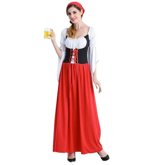 Robe Traditionnelle — Finitions côtelées aux bords pour Femme